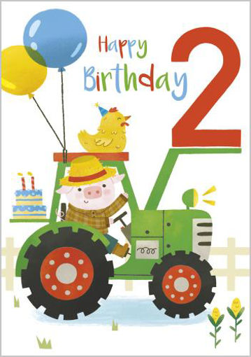 Picture of HAPPY 2ND BIRTHDAY FARM CARD